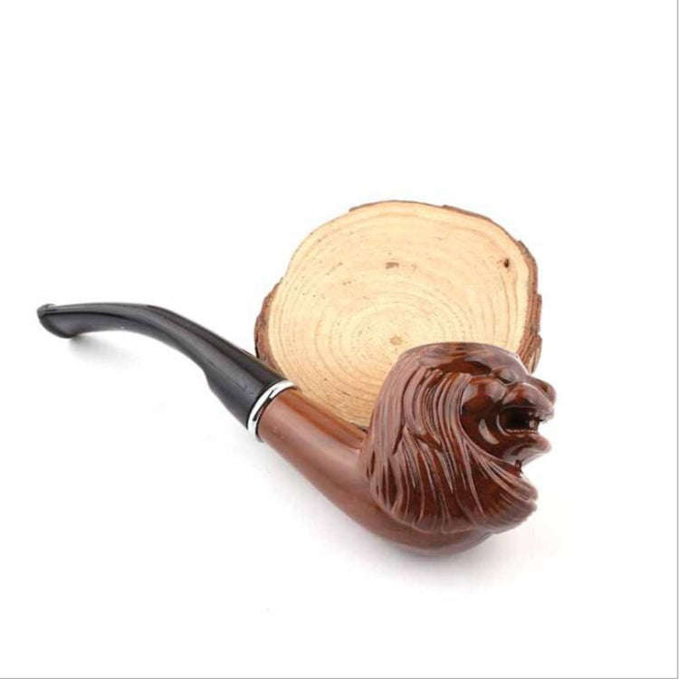 Portable Creative Lion Head-Shaped Cigarette Mouthpiece Pipe Cigar Pipe