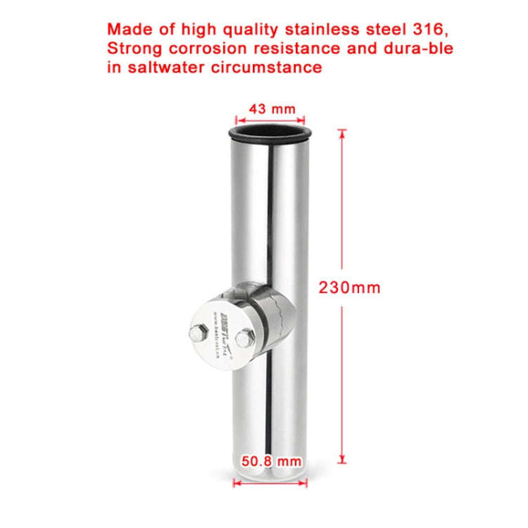 BSET MATEL Marine Hardware 316 Stainless Steel Fishing Rod Seat Yacht Sea Fishing Bracket 19-26mm