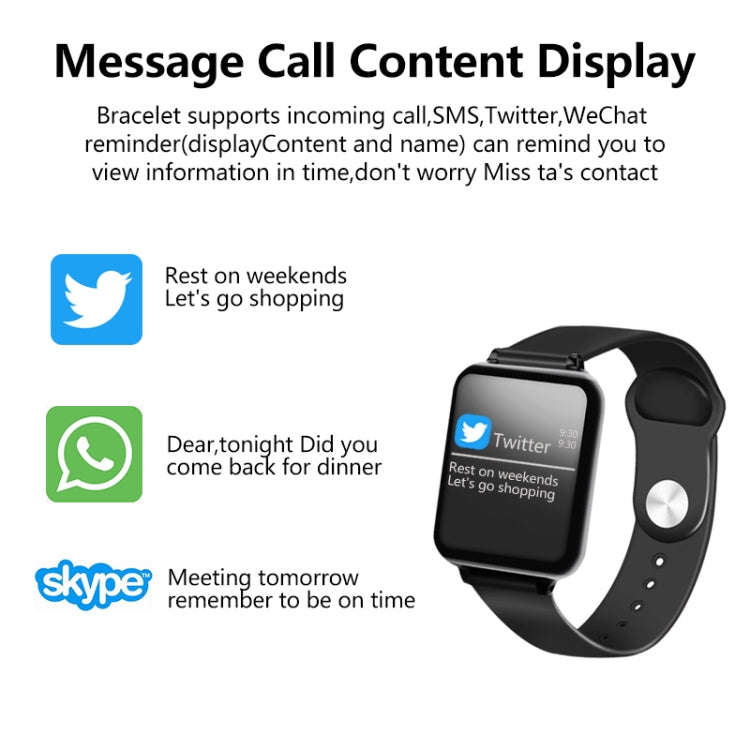 B57 1.3 inch IPS Color Screen Smart Watch IP67 Waterproof,Support Message Reminder / Heart Rate M...