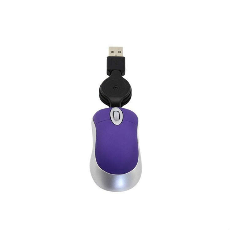 Mini Computer Mouse Retractable USB Cable Optical Ergonomic1600 DPI Portable Small Mice for Lapto...