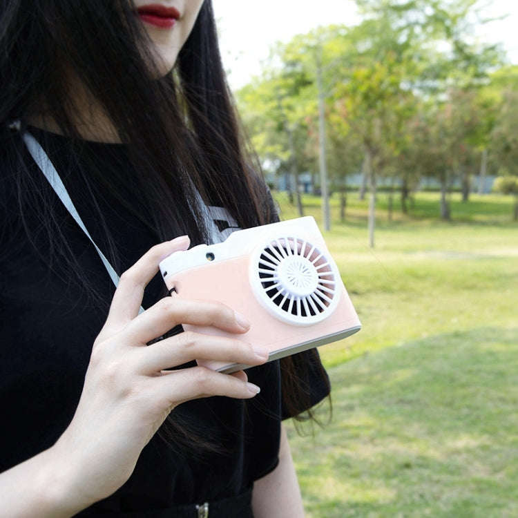 Portable Mini Usb Charging Camera Fan Hanging Neck Small Fan(Gray)