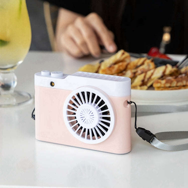 Portable Mini Usb Charging Camera Fan Hanging Neck Small Fan(Gray)