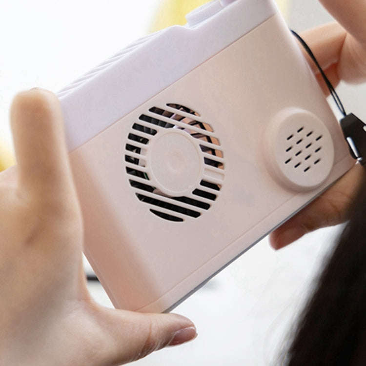 Portable Mini Usb Charging Camera Fan Hanging Neck Small Fan(Black)