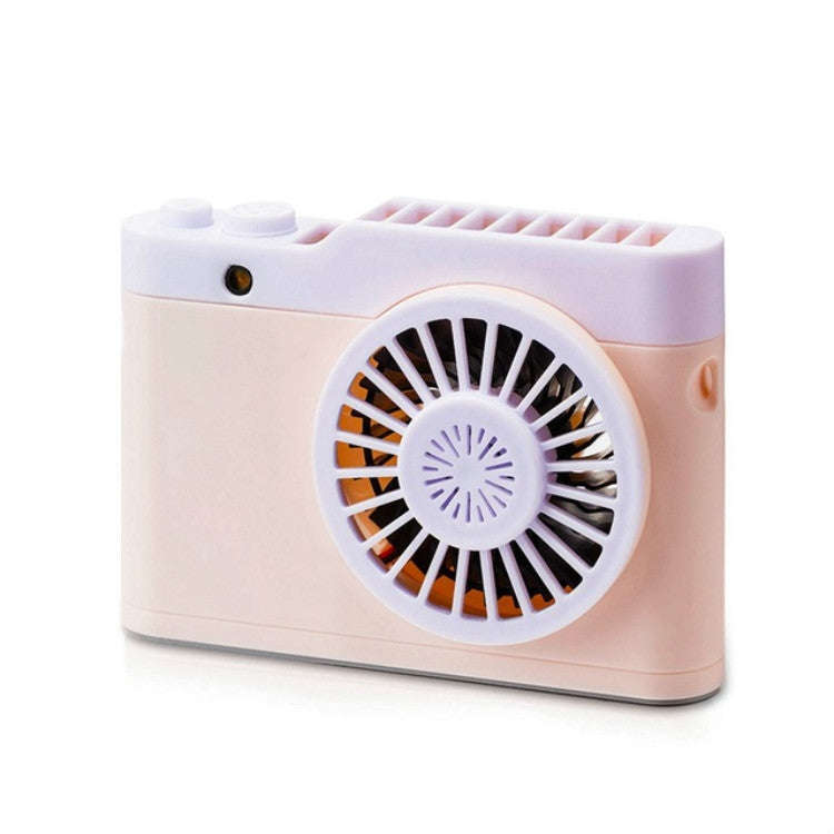 Portable Mini Usb Charging Camera Fan Hanging Neck Small Fan(Pink)