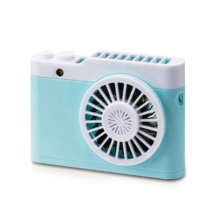 Portable Mini Usb Charging Camera Fan Hanging Neck Small Fan(Blue)