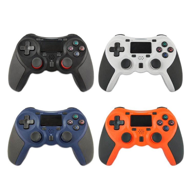 Rubberized Wireless Game Controller Bluetooth Handle for PS4 Host(Orange)