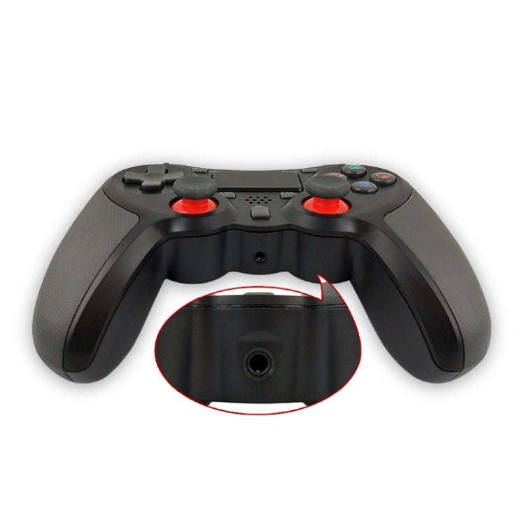 Rubberized Wireless Game Controller Bluetooth Handle for PS4 Host(Orange)