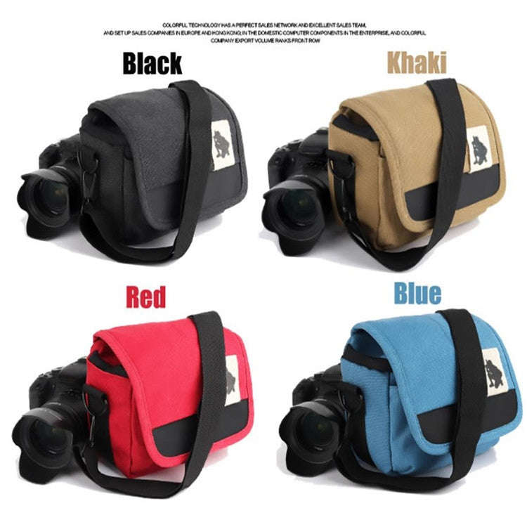 Universal DSLR Camera Shoulder Bag Canvas Photo Handbag, External size: 19 x 17 x 10mm(Black)