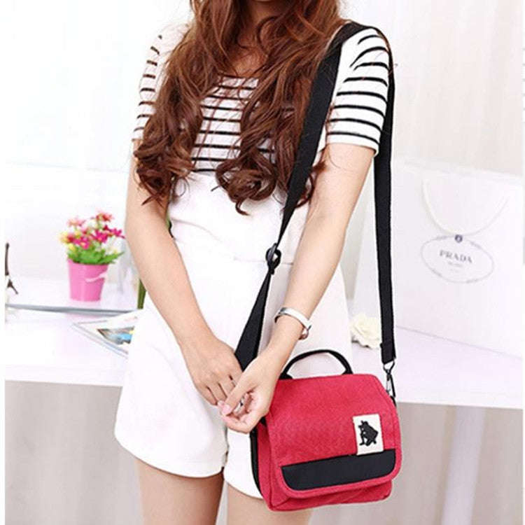 Universal DSLR Camera Shoulder Bag Canvas Photo Handbag, External size: 19 x 17 x 10mm(Black)
