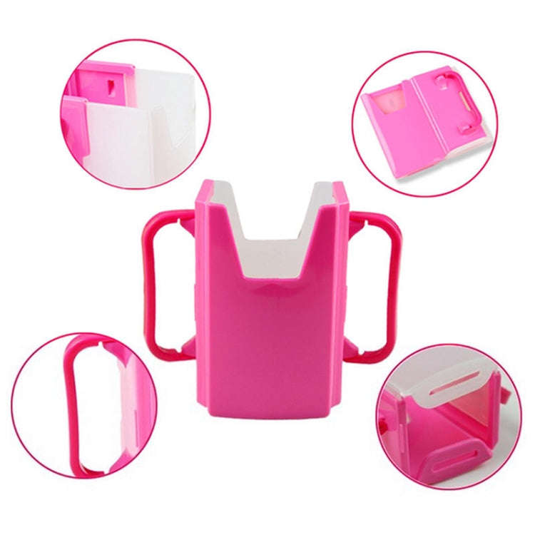 Handle Boxed Anti-sprinkling Drink Holder Retractable Baby Learning Cup(Pink)