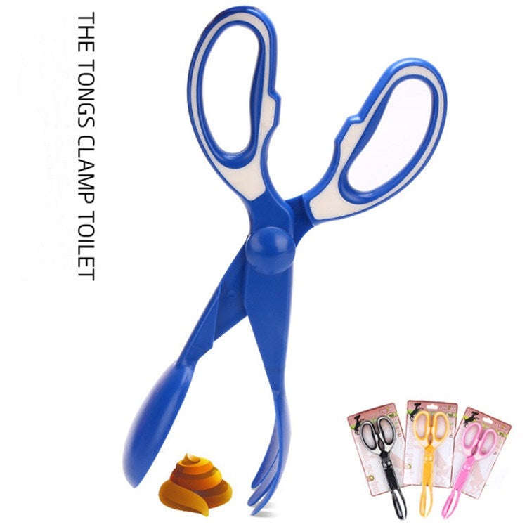 Dog Pick Up Toilet Pet Shoveling Device Cat Dog Excrement Picking Feces Clip(Blue)