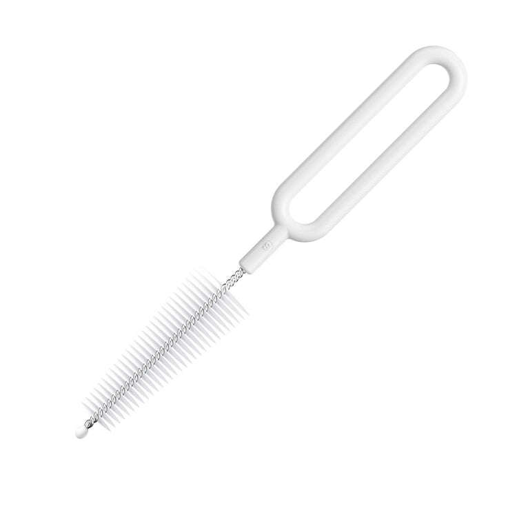20 PCS Nylon Feeding Bottle Cleaning Brush Rotating Teapot Brush(Moonlight White)