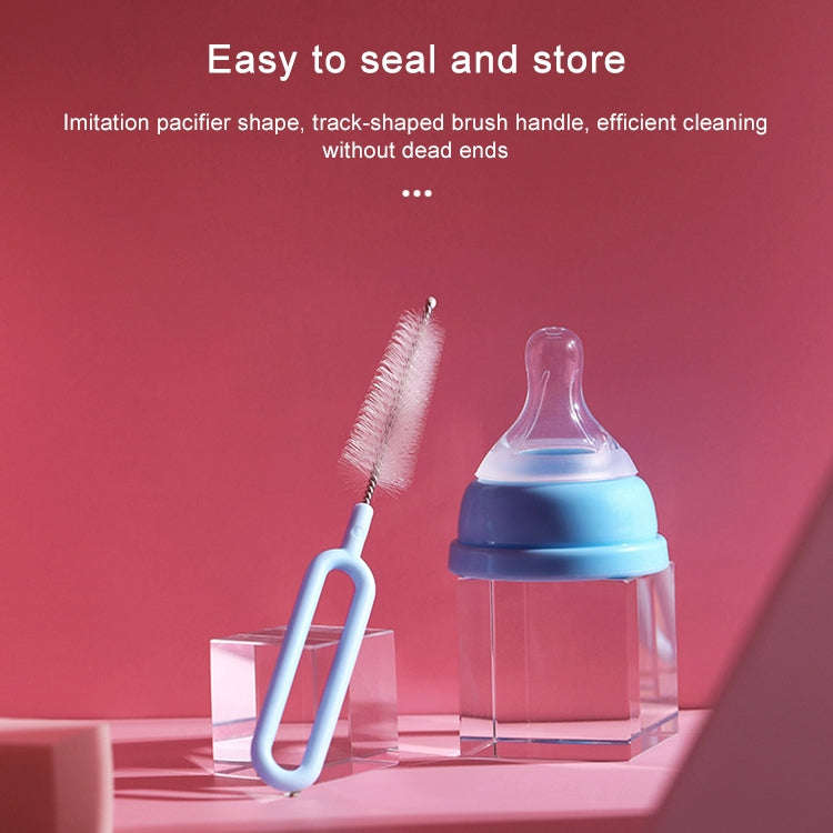 20 PCS Nylon Feeding Bottle Cleaning Brush Rotating Teapot Brush(Phosphor)