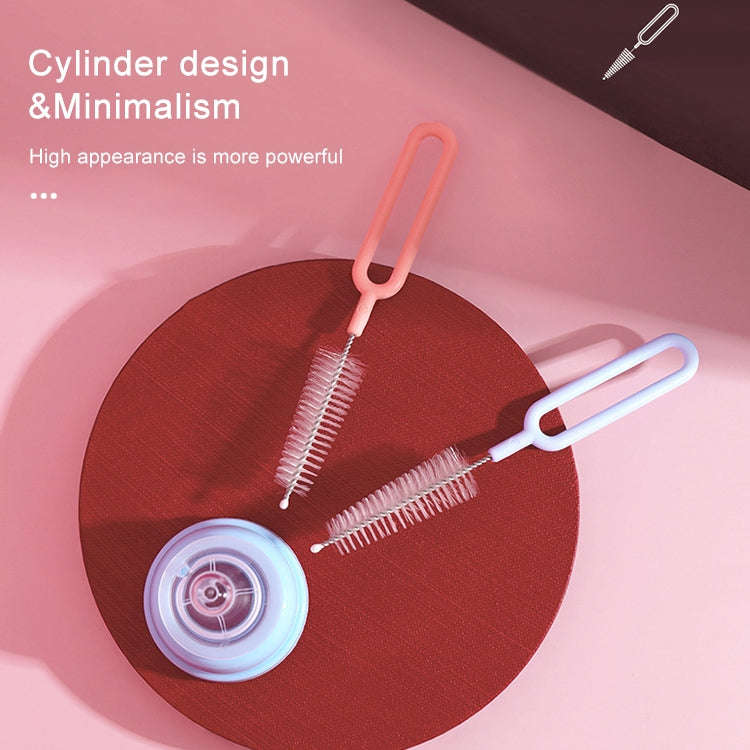 20 PCS Nylon Feeding Bottle Cleaning Brush Rotating Teapot Brush(Phosphor)