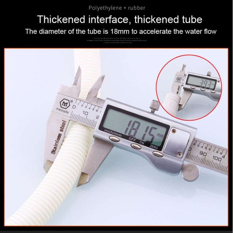 18mm Diameter Plastic Drain Pipe Water Outlet Extension Hose with Clamp for Semi-automatic Washin...