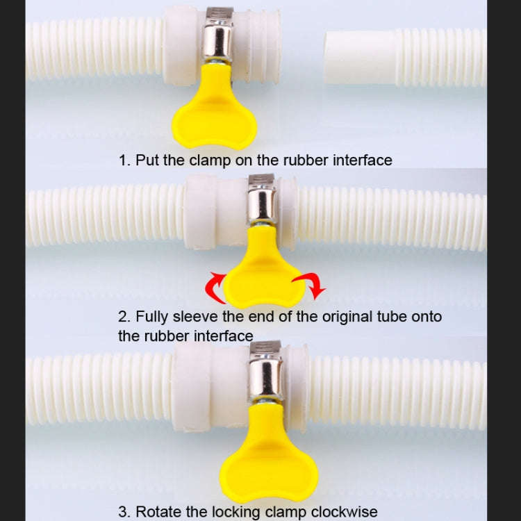 18mm Diameter Plastic Drain Pipe Water Outlet Extension Hose with Clamp for Semi-automatic Washin...