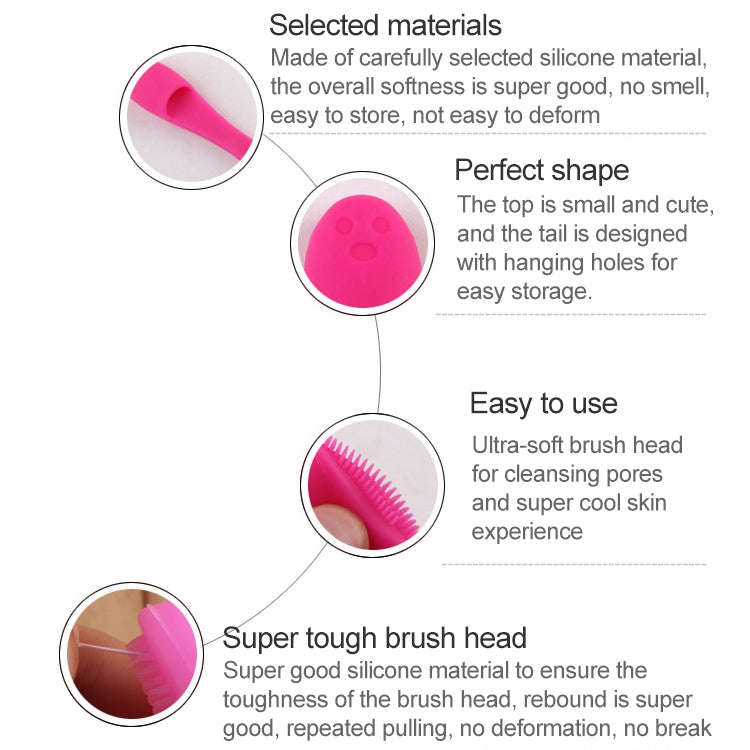 Blackhead Brush Face Cleansing Extractor Remover Tool Silicone Finger Massage Brush Face Exfoliat...