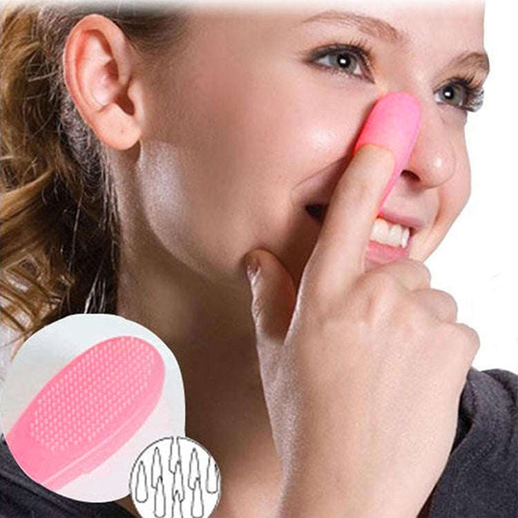 Blackhead Brush Face Cleansing Extractor Remover Tool Silicone Finger Massage Brush Face Exfoliat...
