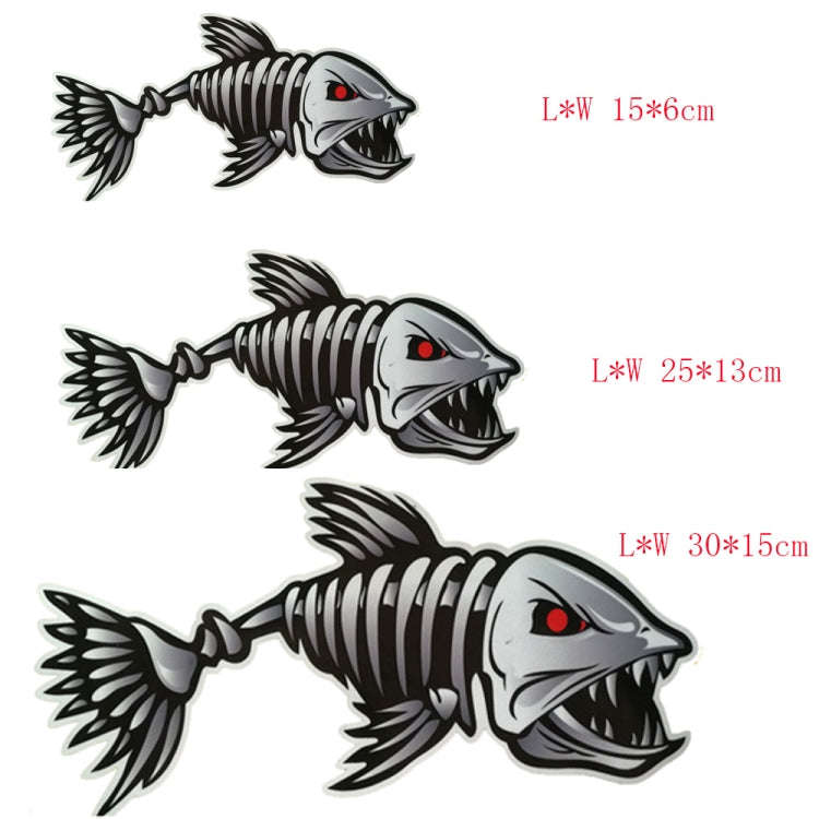 10 PCS Horror Skeleton Shark Fishing Daren Cover Scratch Reflective Waterproof Personality Body S...