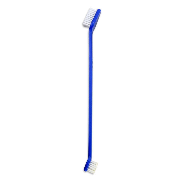 10pcs Dog Cat Effective Pets Oral Care Pet Toothbrush, Specification:Blue Handle + Medium Hair(Blue)