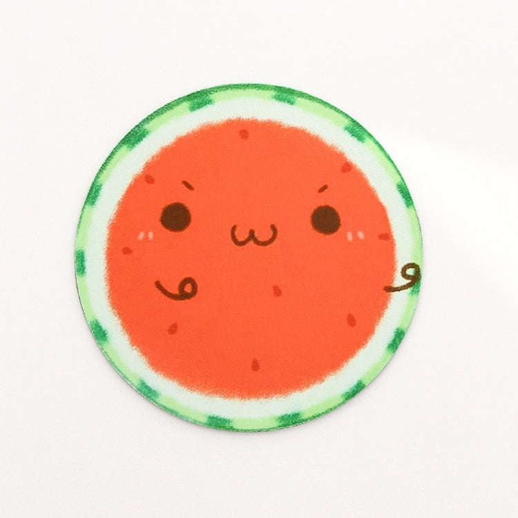 2 PCS 22cm Cute Fruit Series Round Mouse Pad Desk Pad Office Supplies(Watermelon)