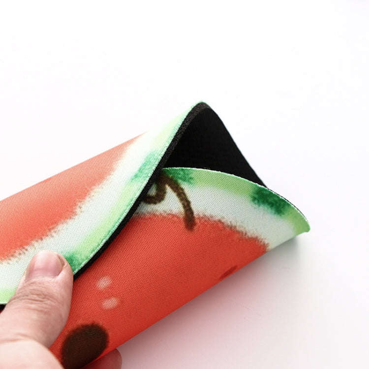 2 PCS 22cm Cute Fruit Series Round Mouse Pad Desk Pad Office Supplies(Watermelon)