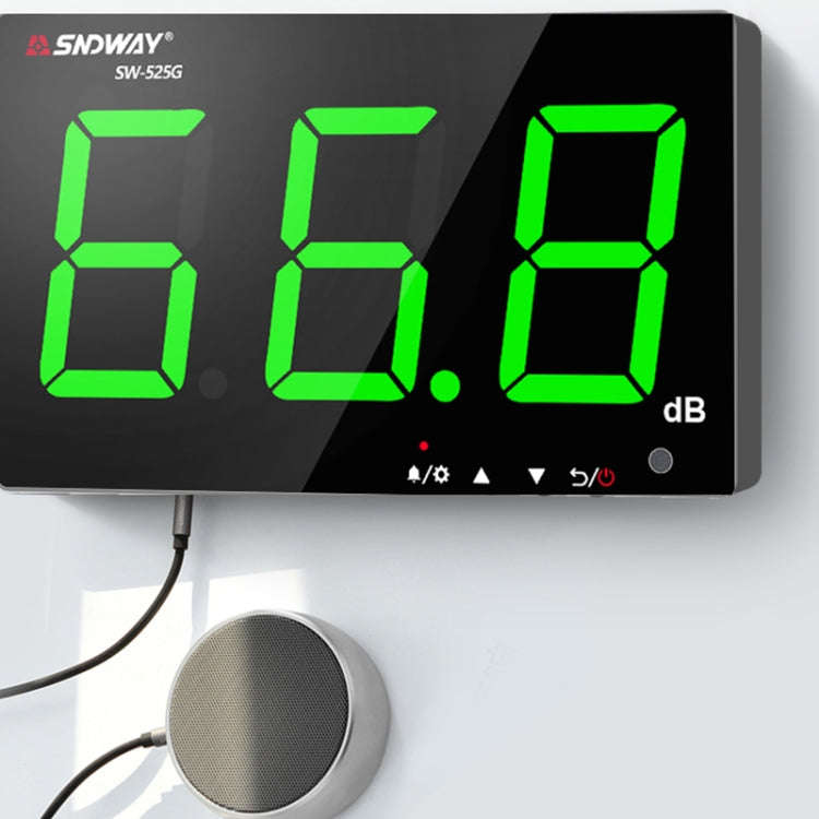 SNDWAY Wall-mounted 30~130dB Large Screen Digital Display Noise Decibel Monitoring Testers, Speci...