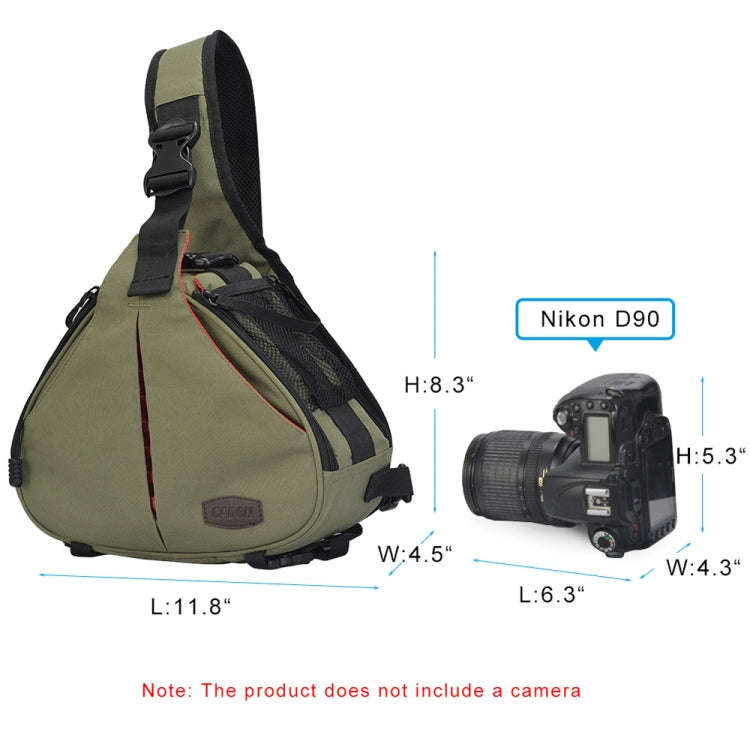 CADeN K1 DSLR Camera Shoulder Waterproof Bag with Rain Cover(Army Green)