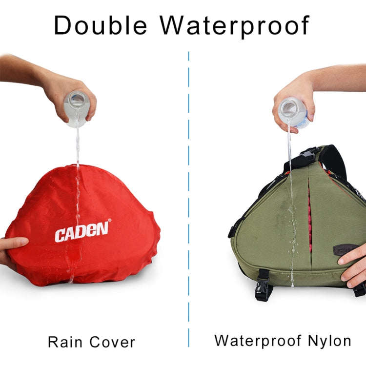 CADeN K1 DSLR Camera Shoulder Waterproof Bag with Rain Cover(Army Green)