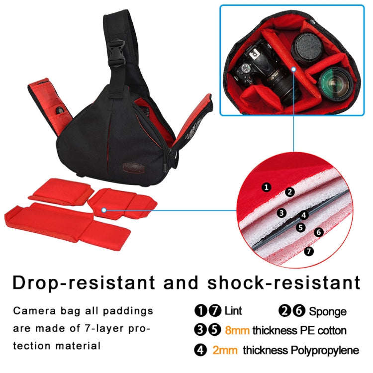 CADeN K1 DSLR Camera Shoulder Waterproof Bag with Rain Cover(Black)