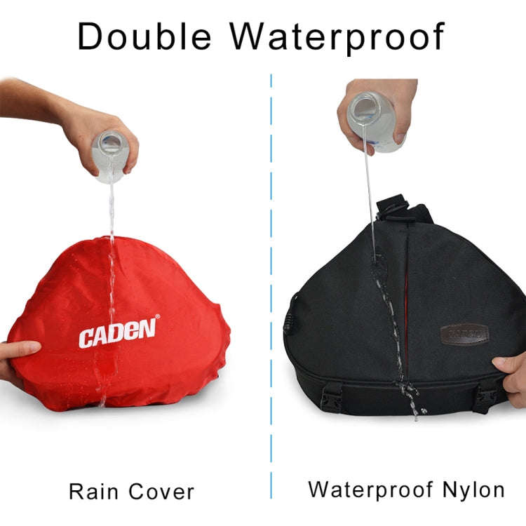 CADeN K1 DSLR Camera Shoulder Waterproof Bag with Rain Cover(Black)