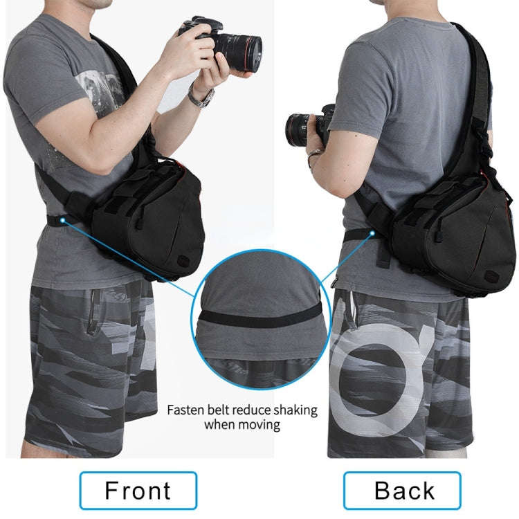 CADeN K1 DSLR Camera Shoulder Waterproof Bag with Rain Cover(Black)