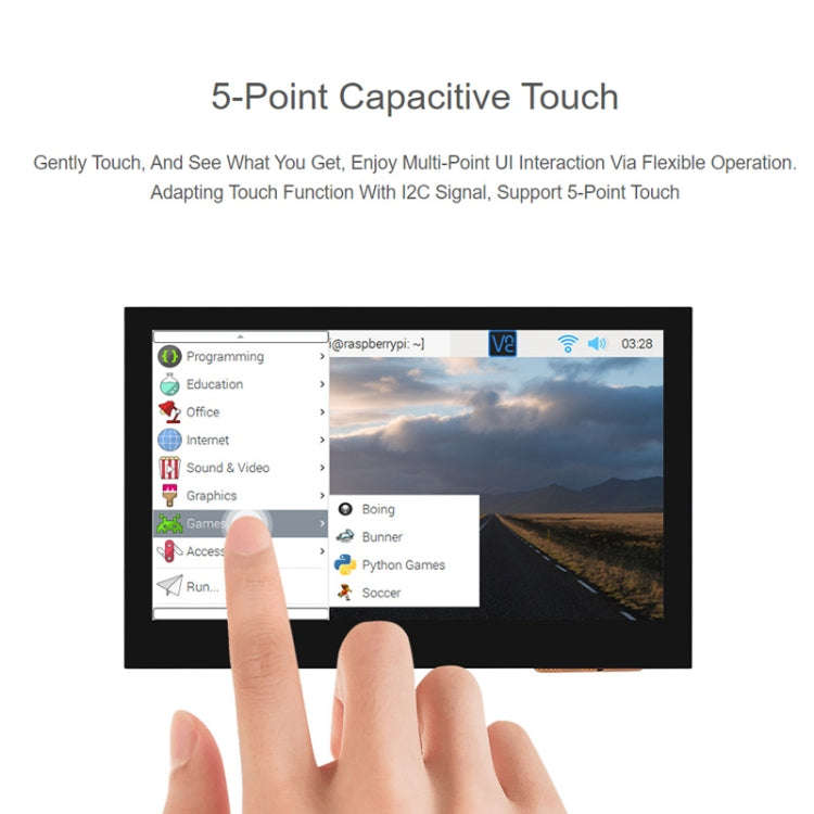 Waveshare 4.3 Inch DSI Display 800×480 Pixel IPS Display Panel, Style:Touch Display