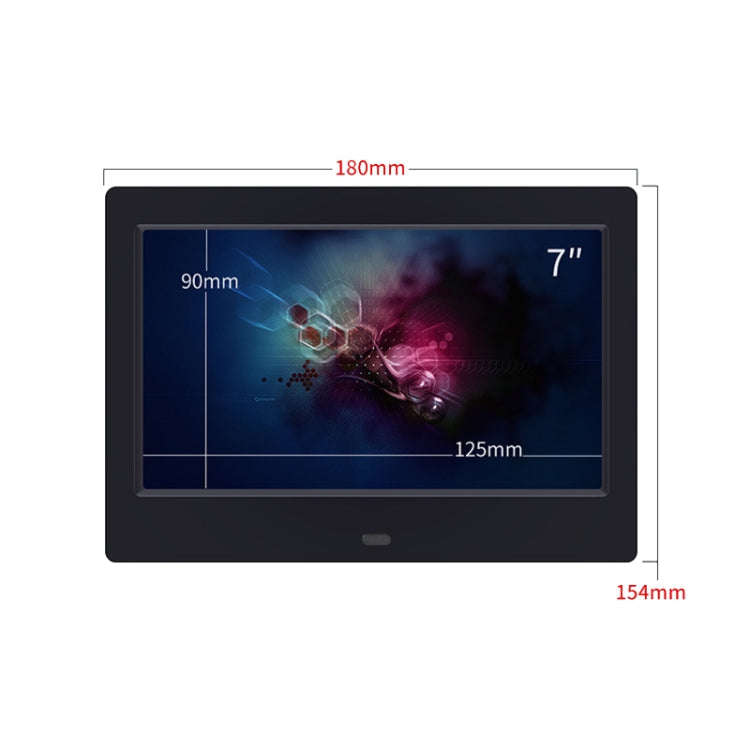 DPF-706-2.4G 7 inch Digital Photo Frame LED Wall Mounted Advertising Machine, Plug:EU Plug(White)