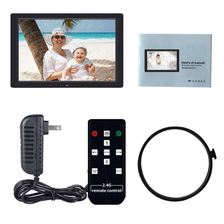 DPF-1201 12 inch 1280x800 Resolution Wall Mounted Advertising Machine LCD Electronic Photo Frame,...