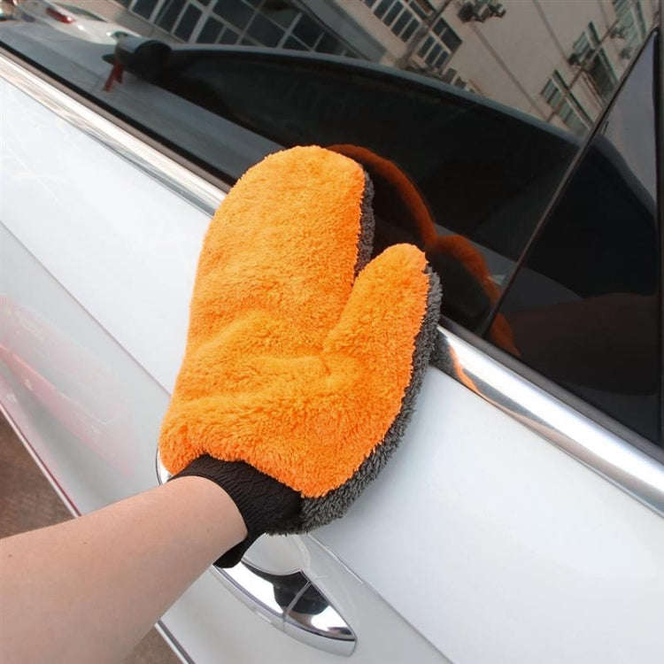 Car Washing Gloves Cleaning Mitt Wash Glove Maintenance Soft Coral Fleece Car Washing Brush Cloth...