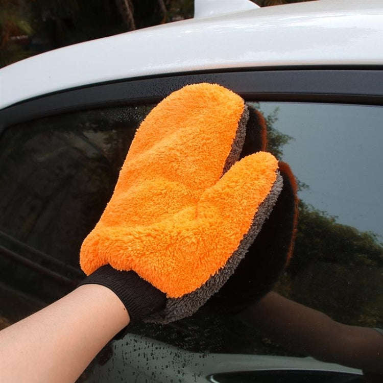 Car Washing Gloves Cleaning Mitt Wash Glove Maintenance Soft Coral Fleece Car Washing Brush Cloth...