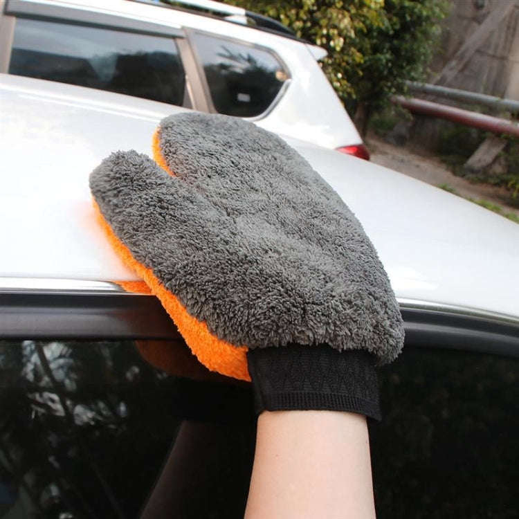 Car Washing Gloves Cleaning Mitt Wash Glove Maintenance Soft Coral Fleece Car Washing Brush Cloth...