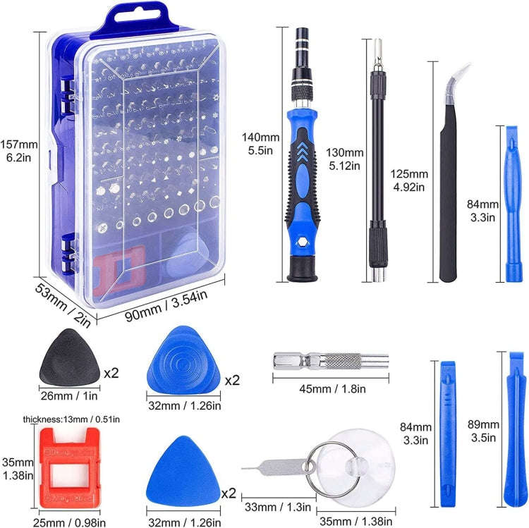 110 in 1 Magnetic Plum Screwdriver Mobile Phone Disassembly Repair Tool(Blue)