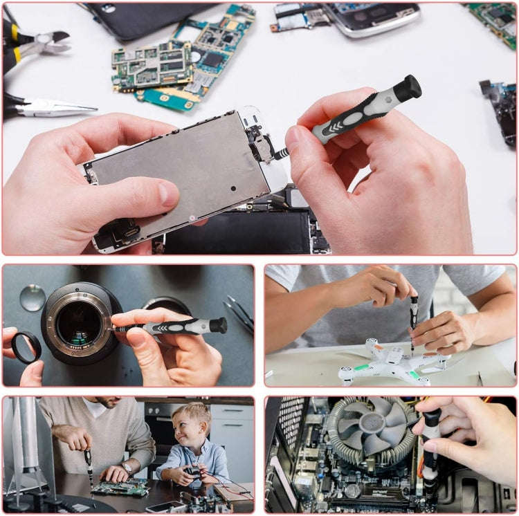 110 in 1 Magnetic Plum Screwdriver Mobile Phone Disassembly Repair Tool(Black)