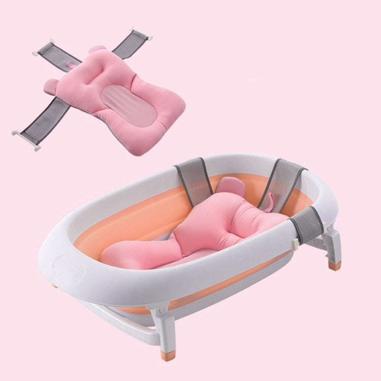 Baby Bath Mat Bath Net Pocket Non-slip Mat(Pink)