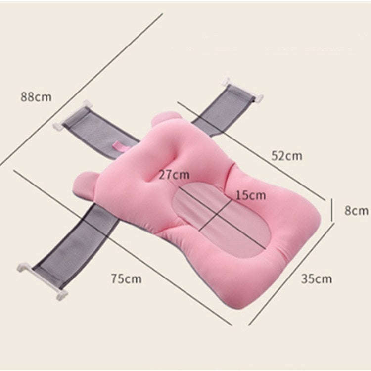Baby Bath Mat Bath Net Pocket Non-slip Mat(Pink)