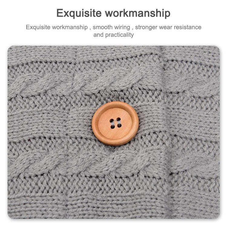 Warm Soft Cotton Knitting Envelope Newborn Baby Sleeping Bag(Dark Blue)