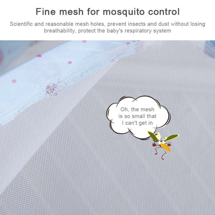 Spring and Summer Endless Children's Mosquito Net Baby Dome Free Installation(Yellow)