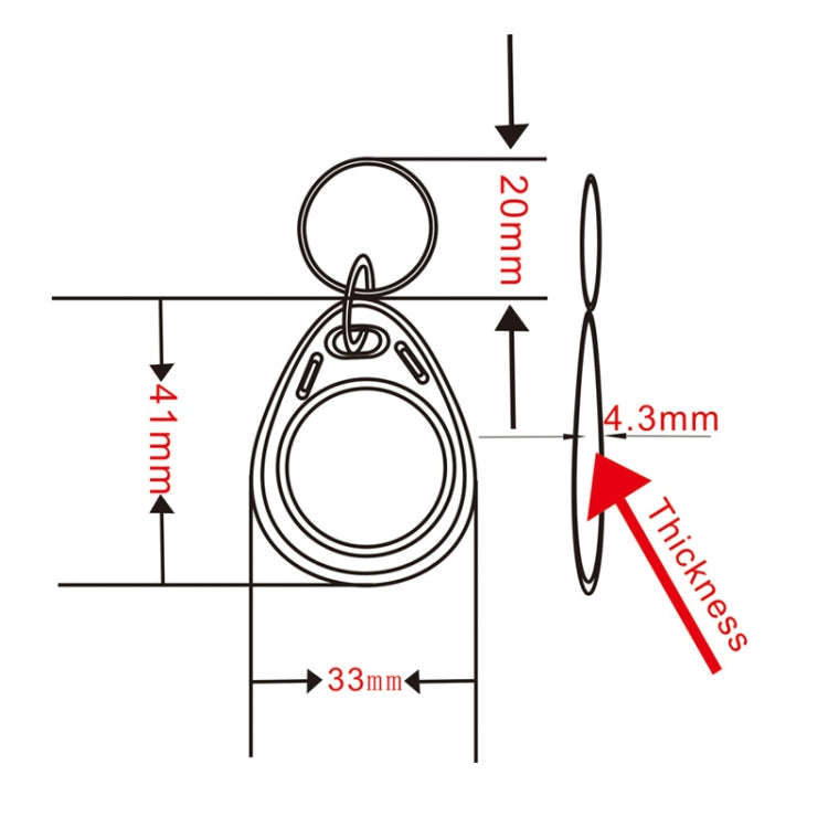 10PCS IC Access Control Card Entree Control M1 Compatibel Fudan Rfid 13.56Mhz Keyfob Sleutelhange...