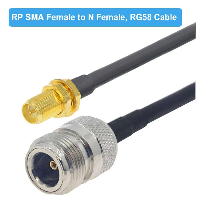 RP-SMA Female to N Female RG58 Coaxial Adapter Cable, Cable Length:1.5m