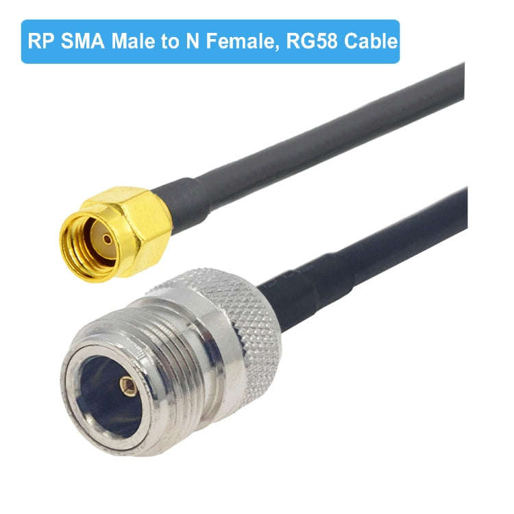 RP-SMA Male to N Female RG58 Coaxial Adapter Cable, Cable Length:10m