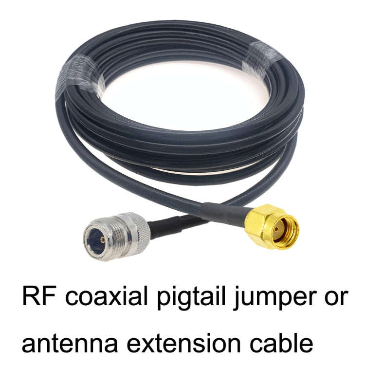 RP-SMA Male to N Female RG58 Coaxial Adapter Cable, Cable Length:10m