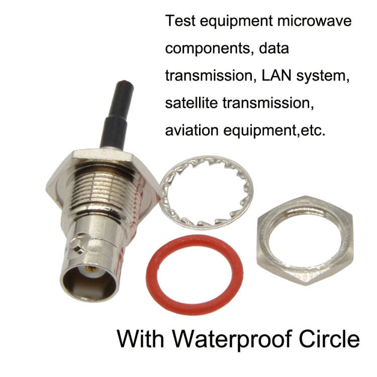 BNC Female With Waterproof Circle To BNC Male RG58 Coaxial Adapter Cable, Cable Length:10m