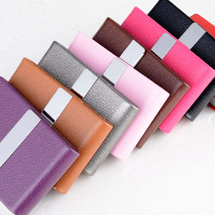 PU Cigarette Pack Creative Business Card Holder Men And Women Thin Cigarette Case(Pink)